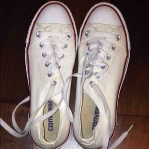Womans size 8 white converse
